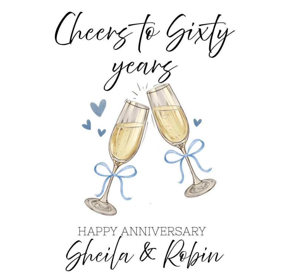 Personalised 60th Anniversary Card (Copy)