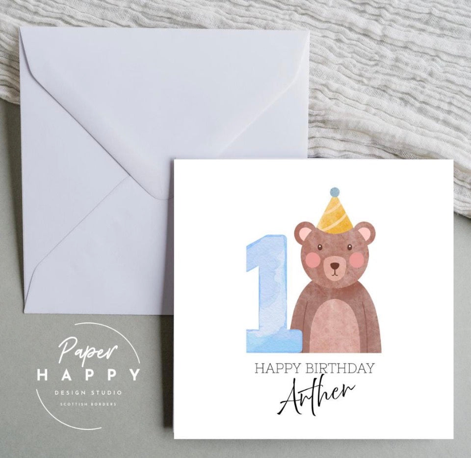 Personalised 1st Birthday Card