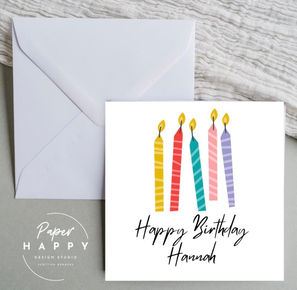Personalised Birthday Candles Card