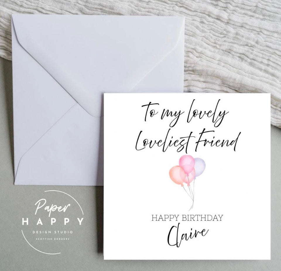 Personalised Friend Birthday Card